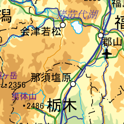 茨城県と周辺の地図・北西部分