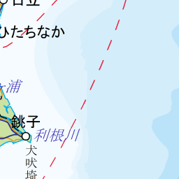 茨城県と周辺の地図・南東部分