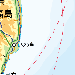 茨城県と周辺の地図・北東部分