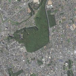 鹿嶋市の市街地周辺の空中写真・北西部分