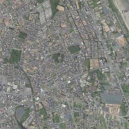 鹿嶋市の市街地周辺の空中写真・北東部分
